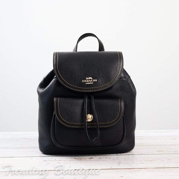 Coach Handbags - NWT Coach Pennie Leather Backpack 22 in Black
